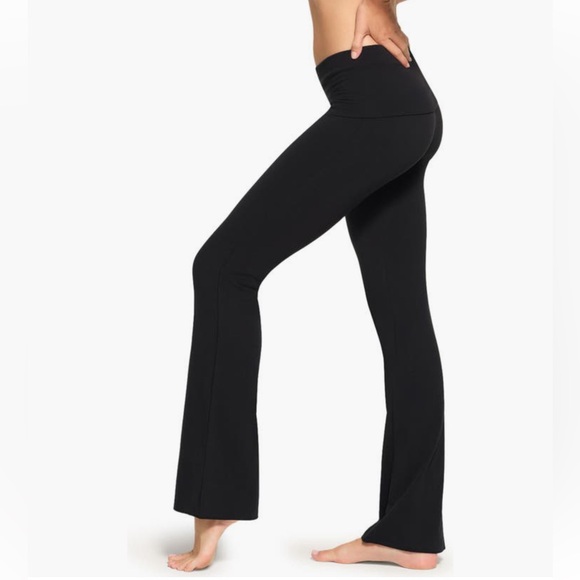 SKIMS Cotton Jersey Foldover Pant | Soot | Size S - Picture 3 of 7